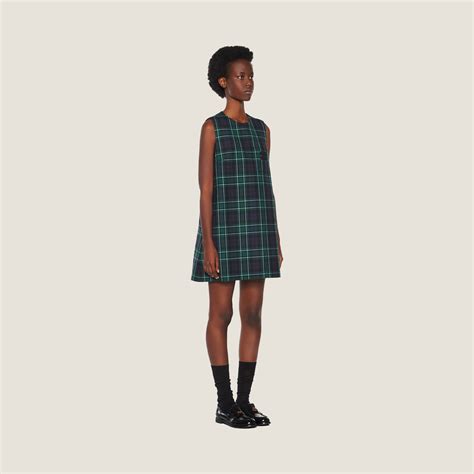 miu miu plaid mini dress|Navy Plaid Mini.